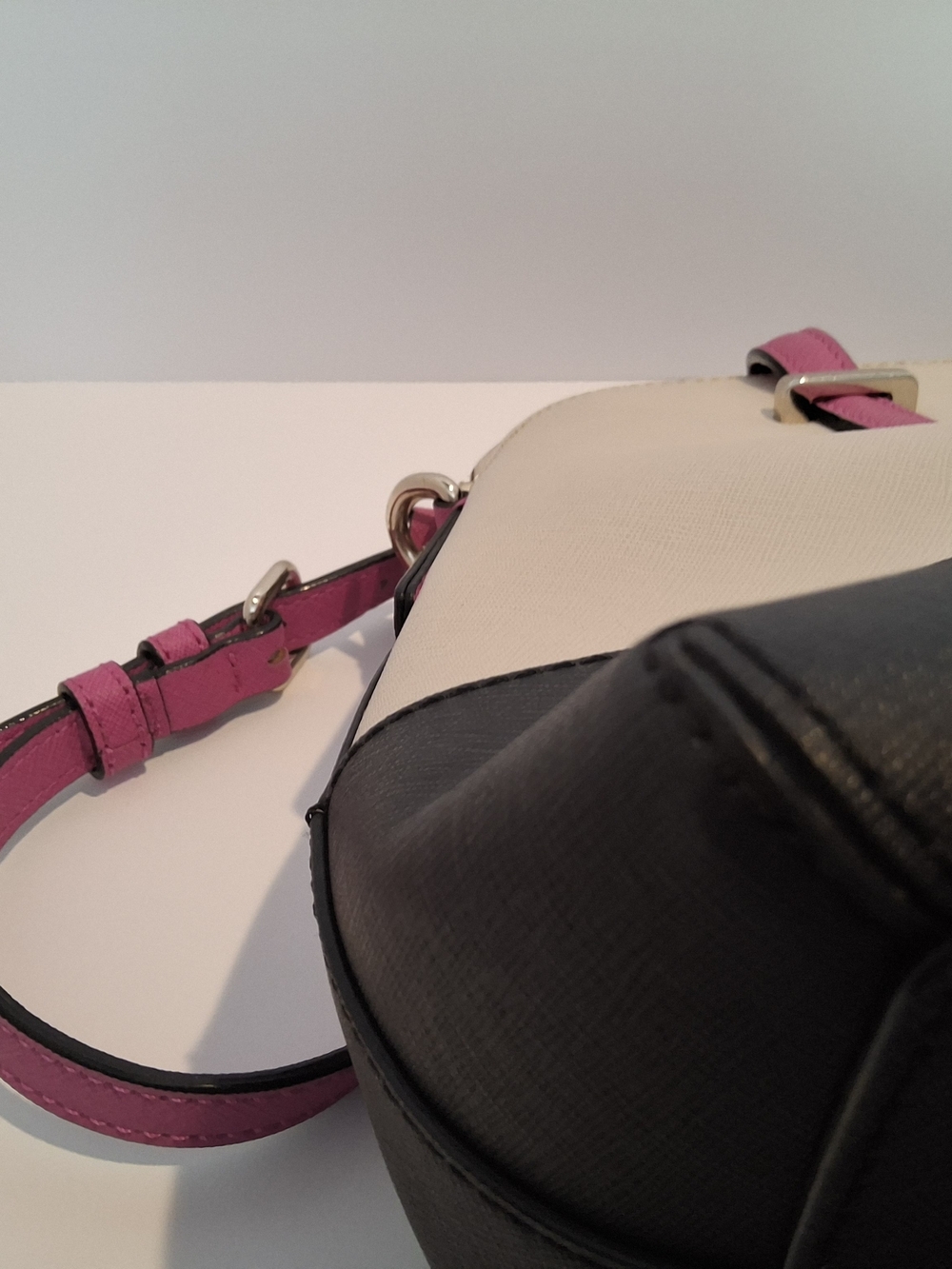 kate spade Colorblock Dome Satchel - Pink, Cream, Black - Picture 9 of 13